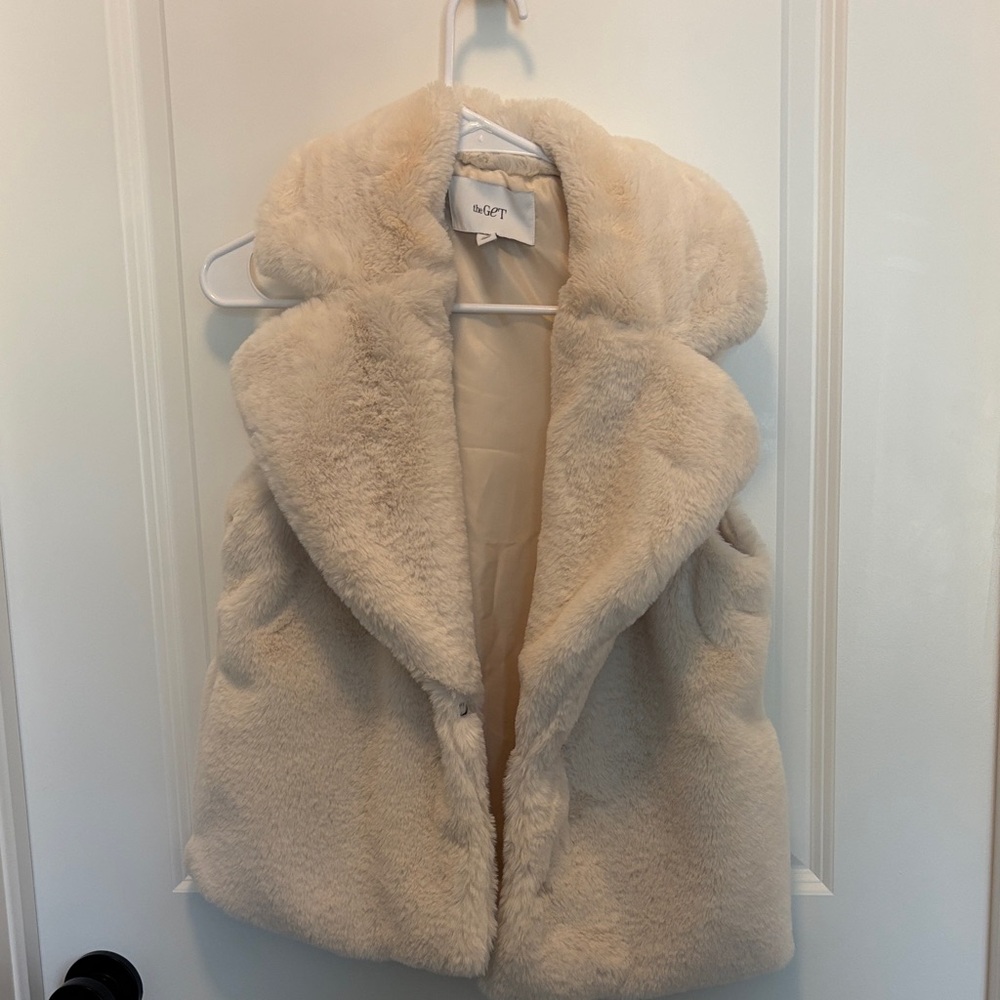 Cream Faux Fur Vest